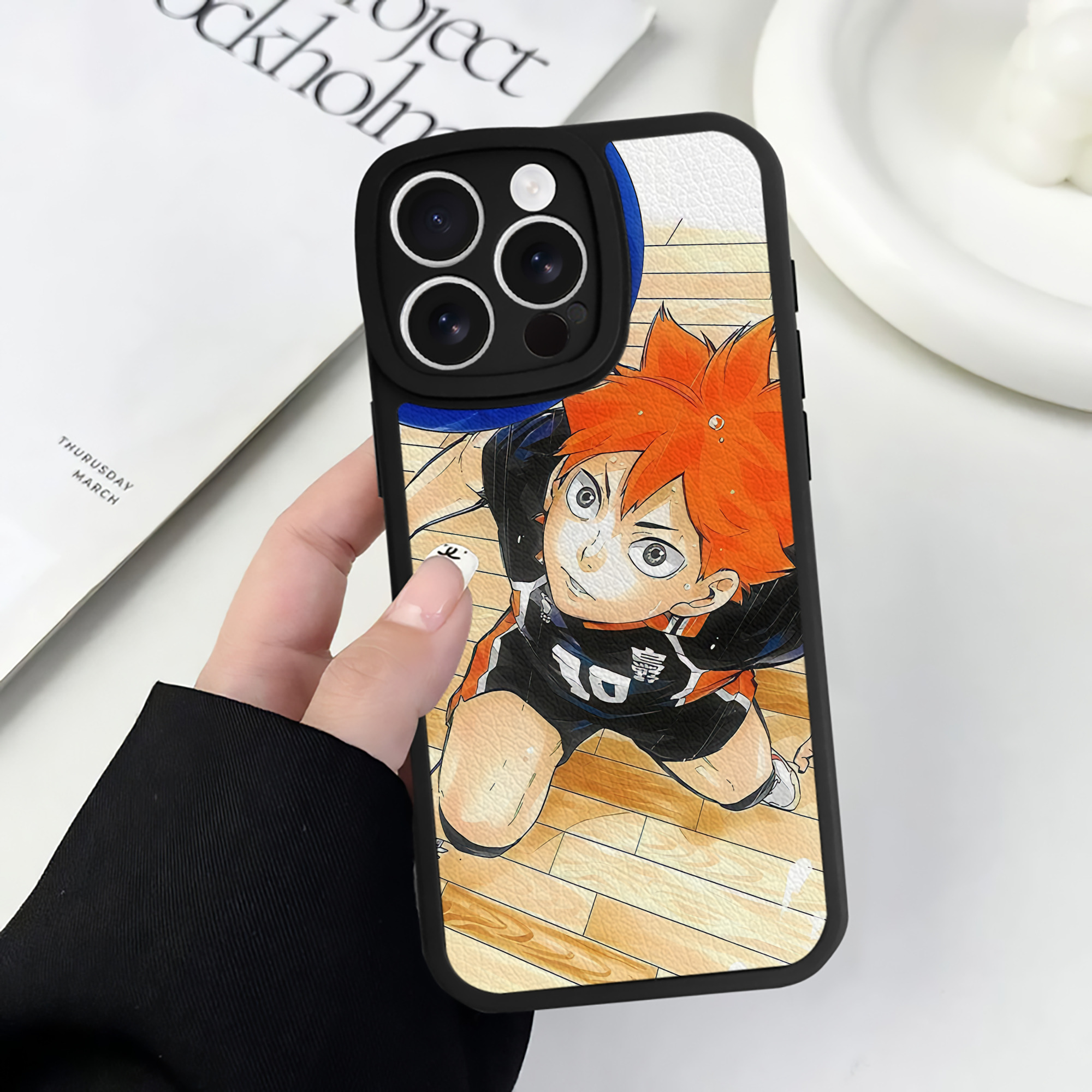 （画像用） ハイキュー!! Haikyu!! 【iPhone 16シリーズ対応】シリコンスマホケース（レザー調） 材質：シリコン